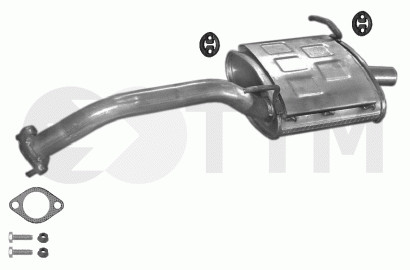 Silencieux arrière pour trajet quotidien en Daihatsu Charade 1987-1993