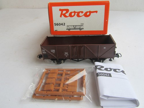 Roco 56042 - Spur H0 - Hochbordwagen Typ: Om mit Ladung der ÖBB in OVP | Zustand: Neu