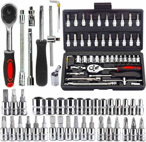 Pezzi Chiave a Tubo Kit, 34pz Punte e Driver per Chiavi a Bussola da 1/4'' Co