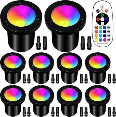 RGB Landscape Lights 10W Low Voltage 10 Pack 12-24V