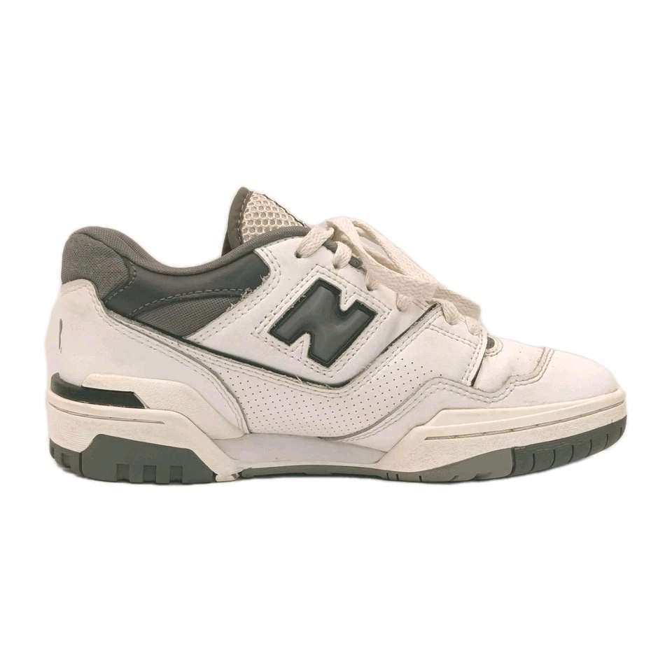 New Balance 550 男式 6.5 D 码白色 Castlerock 灰色运动鞋 BB550WTG — 第 3/4 张图片