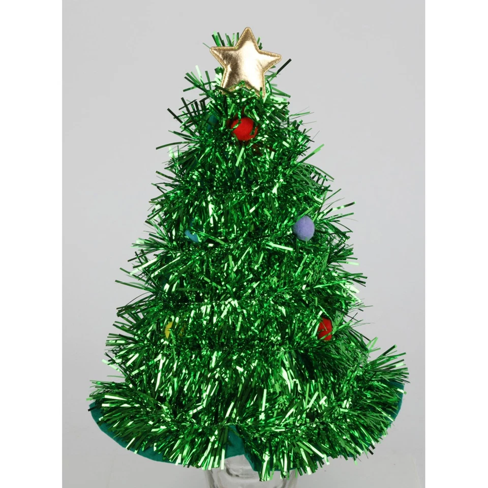 Navidad Tannenbaumhut 42x32 CM Oropel Gorro de Navidad Sombrero Decoración - Imagen 1 de 1