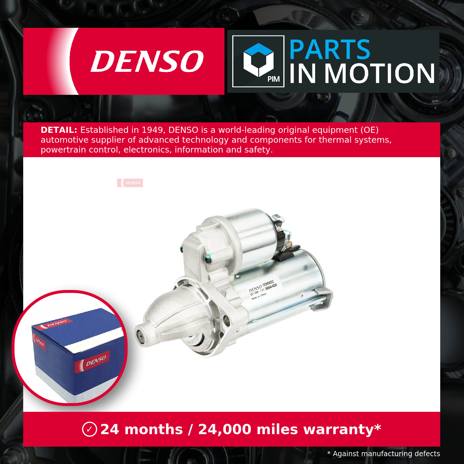 Starter Motor fits FIAT DOBLO 223, 263 1.3D 2004 on Denso 33353237 46823548 New - Image 18