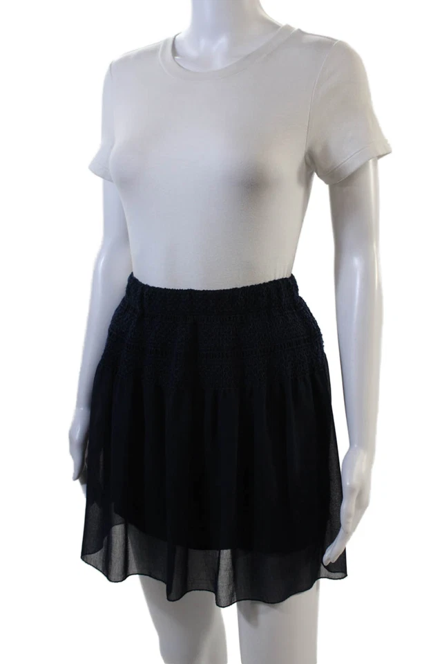 Minifalda See by Chloe para mujer cintura ajustada lisa azul talla 36 Foto 2 de 4