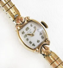 Vintage Ladies Elgin 10K RGP Art Deco Wristwatch - Parts Or Project
