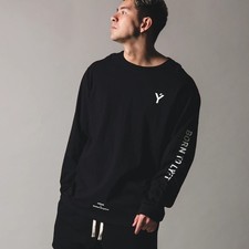 Long Sleeve Gym Shirt Men Quick Dry Fitness Workout Activewear - Multiple Sizes