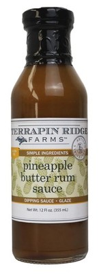 Farms Pineapple Butter Rum Sauce   Dessert Topping and Glaze   12 oz. Bottle