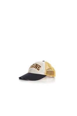 Celine Mesh Baseball Cap / Hat in Yellow/Beige Brand New with Tags Size: L