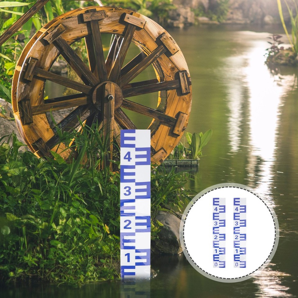 Water Sampling Point Sticker 2 Pcs PVC Water Level Measuring Stickers Self Adhesive Water Gauge ...
