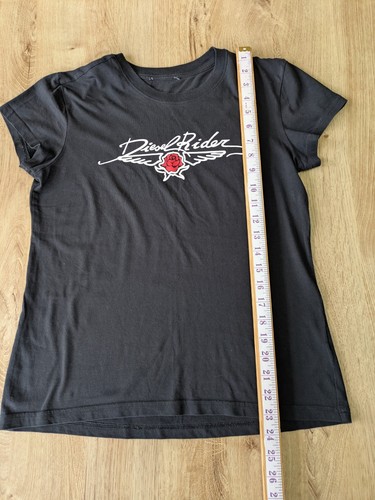 Diesel Womens Diesel Rider Logo T-Shirt Size LBlack Short Sleeve Crew Neck - Picture 8 of 9
