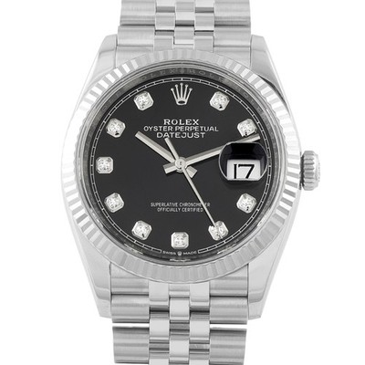 Rolex Datejust 36 Diamond Dial Steel Jubilee Watch 126234