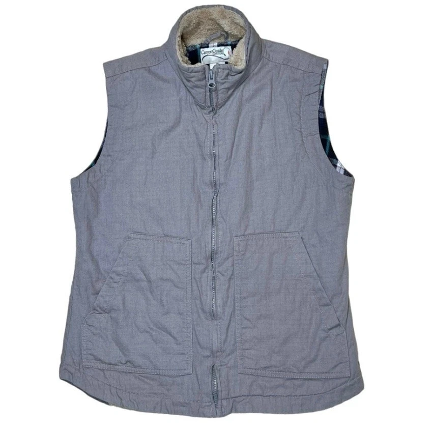 Canyon Guide Outfitters Gray Vest Sherpa Lined Size S