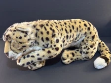FAO Schwarz Cheetah Leopard 29" Large Stuffed Animal Plush Realistic Jungle Cat