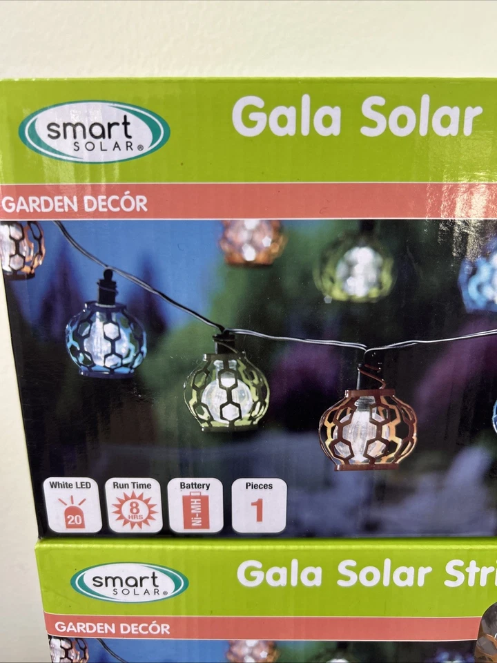 Smart Solar Gala Solar String Lights 3 Sets Garden Decor Remote Powered LED NEW - Image 2 of 4
