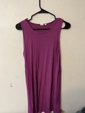 Gap Dress Women's M Purple Sleeveless Pullover Round Neck Rayon Vtg