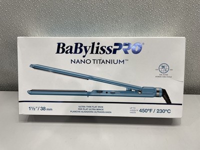 BaByliss Pro Ultra-Thin Straightening Flat Iron, Blue