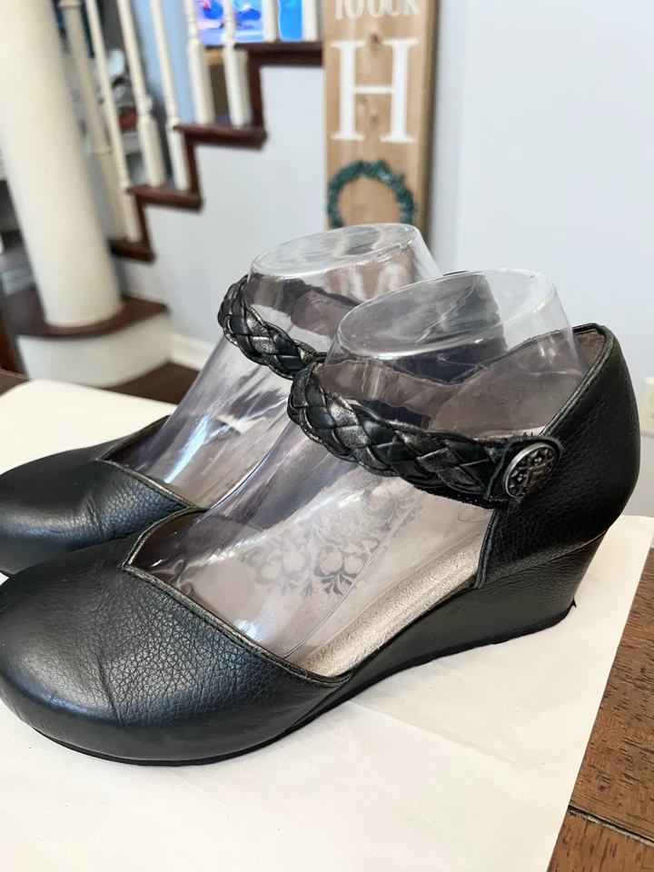 Туфли комфортные женские Aetrex Mia черная кожа Mary Jane на танкетке 8,5 39 регулируемые - Изображение 3 из 4