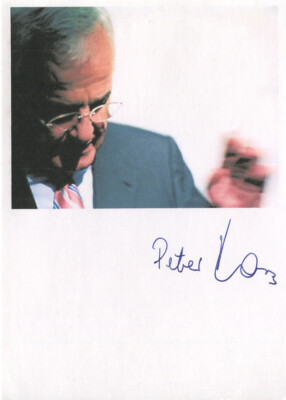 Peter Hartz autograph orig. - dt. Manager, VW, namesake'' Hartz IV'' - RARE