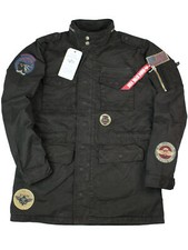 Alpha Industries Jacke Parka Feldjacke Huntington Patch 176117 03 Schwarz 6167
