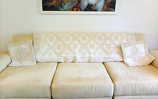 Vintage hand-loomed Wool pillow covers & throw rug Greek  Greece