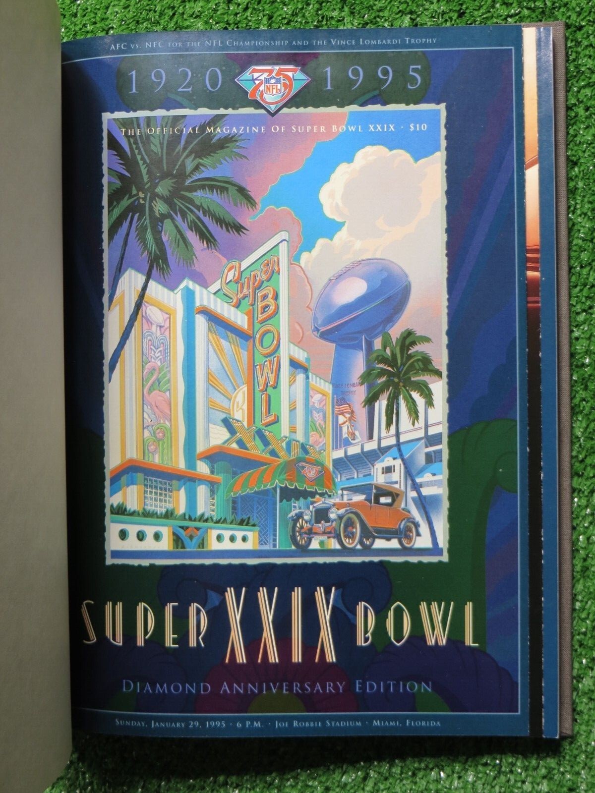 SUPER BOWL XXIX OFFICIAL GAME PROGRAM HARDCOVER Limited Edition 49ers v ...
