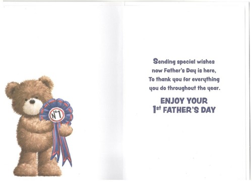 Cute Father's Day Card For Daddy, Best Dad, Husband, 1st Father's Day, Grandad - Picture 3 of 11