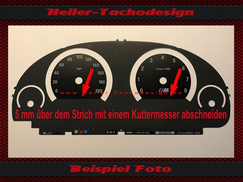 Tachimetro per BMW F01 F06 F10 F12 F13 Alpina grande display 200 Mph a 330 K - Foto 3 di 7