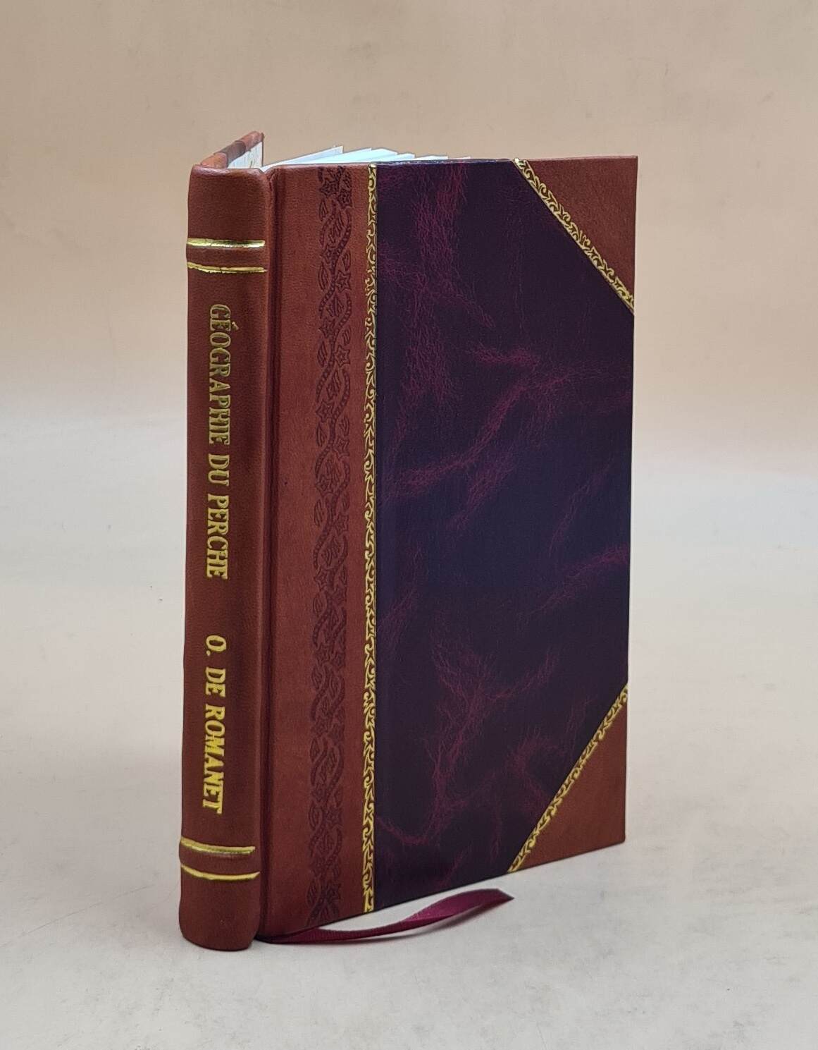 Vintage 1890 Geography of Perche Leather Bound Book