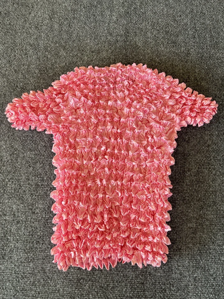 F.C. Camiseta palomitas de maíz rosa manga corta talla única elástica arrugada años 90 de colección Foto 2 de 4