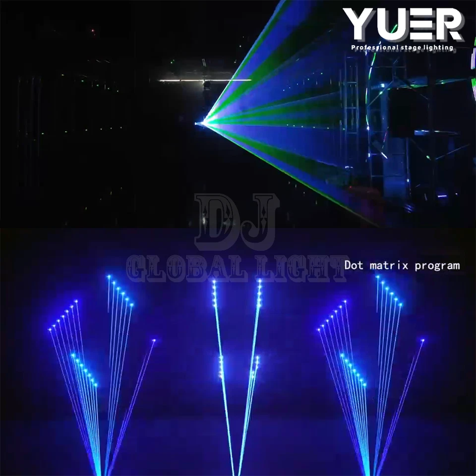2W RGB Laser Scanner Battery WiFi/DMX Mobile DJ Disco Club Bar Lighting - Image 3 of 4