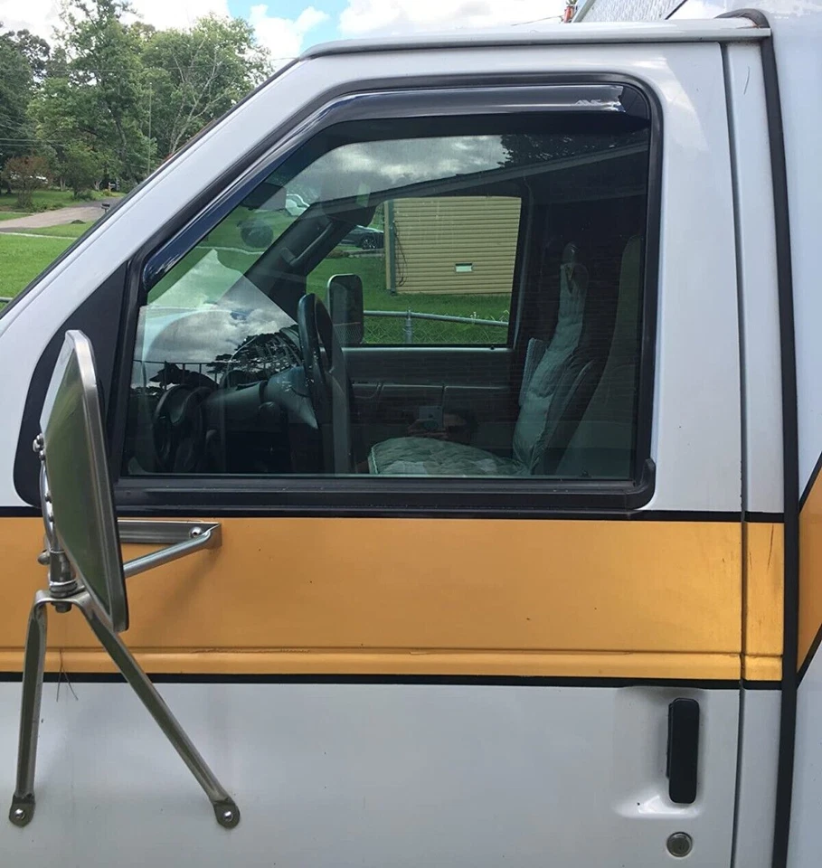 AVS 3M Tape-On In-Channel Rain Guards Vent Visors for 92-06 Ford E350 E450 E150 - Image 2 of 4