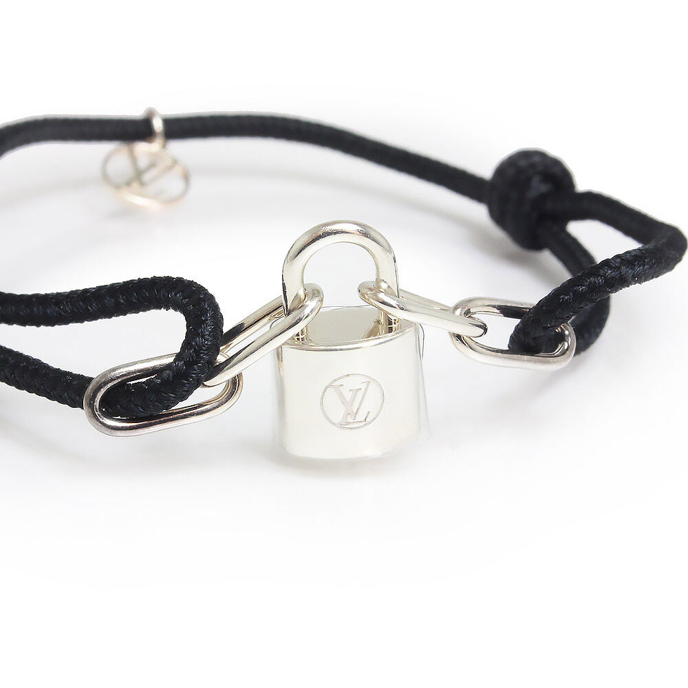 LOUIS VUITTON Bracelet Silver Lockit Virgil Abloh Titanium