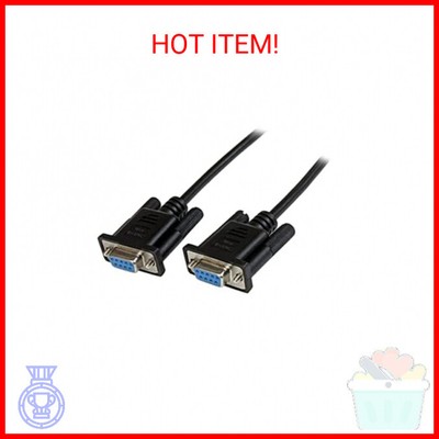 StarTech.com 1m Black DB9 RS232 Serial Null Modem Cable F/F - DB9 Female to Fema