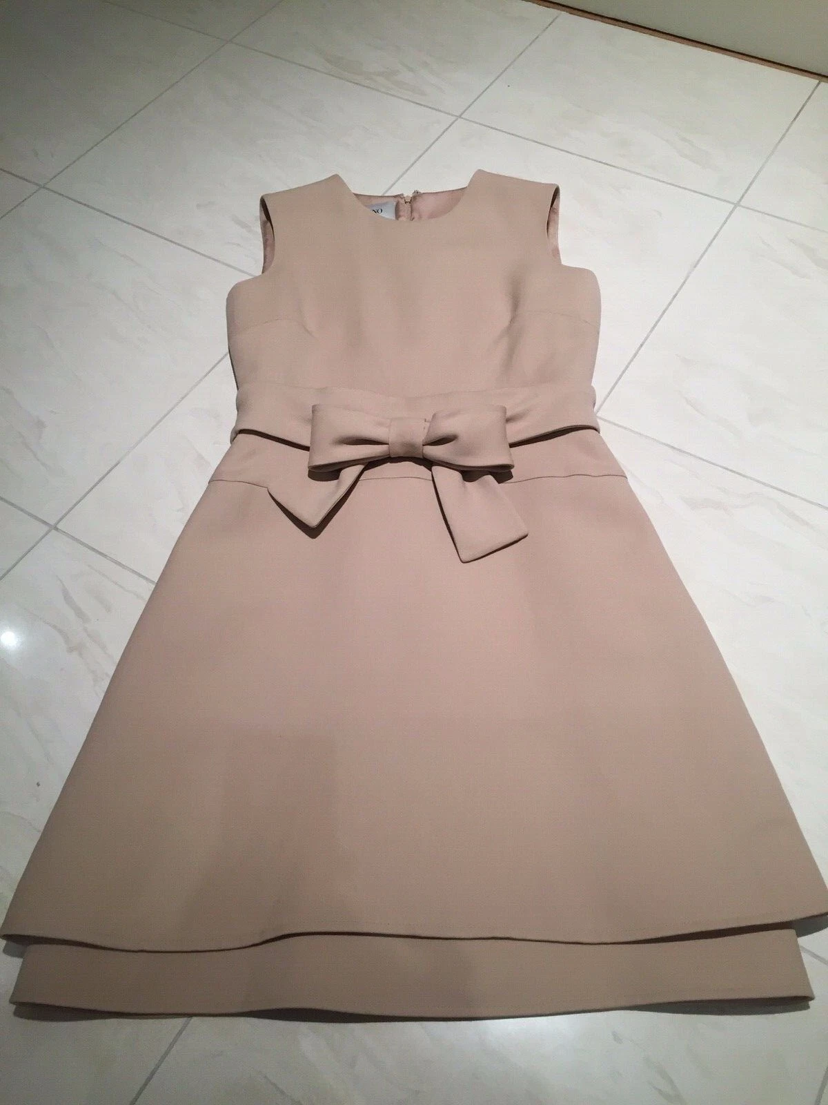 Abito donna Valentino beige misto lana seta Taglia 8