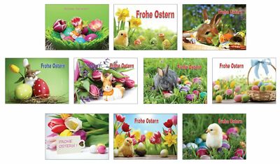 50 Osterpostkarten Set Osterkarten Postkarten zu Ostern 10 Motive