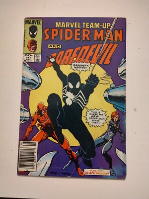 MARVEL TEAM UP # 141 SPIDERMAN BLACK COSTUME NEWSSTAND Written by Jim Owsley