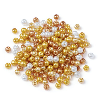 Perlglas Perlen Perlen Gemischte Farbe Lose Perlen (4/6/8 mm Durchmesser)