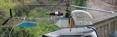 VINTAGE 1970'S KAVAN ALOUETTE II HELICOPTER RC NITRO GAS ENGINE