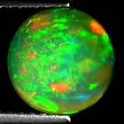 1.77 Ct Natural Ethiopian Cabochon Opal Gemstone Multi Color Round Cut — photo 1