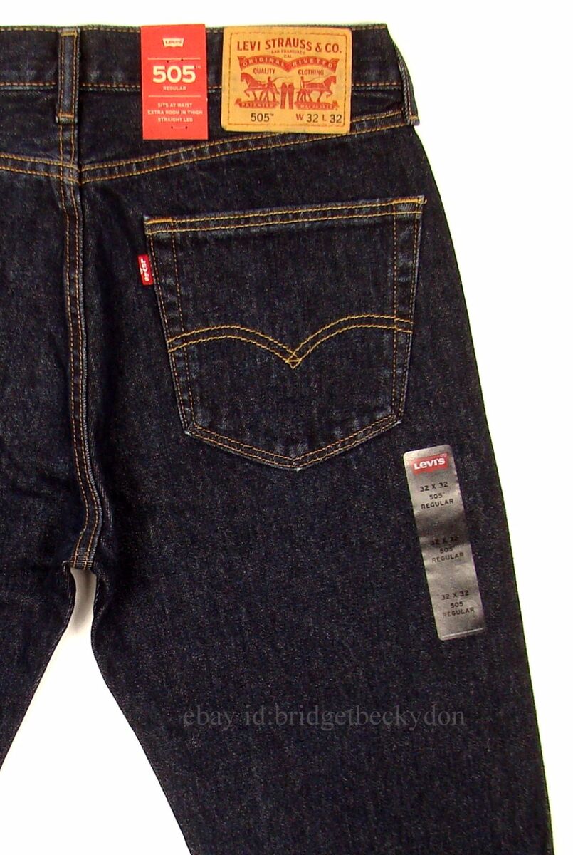 Levi's 505 Jeans New Mens Regular Fit Straight Leg 29 30 31 Levi's 505 Jeans New Mens Regular Fit Straight Leg 29 30 31