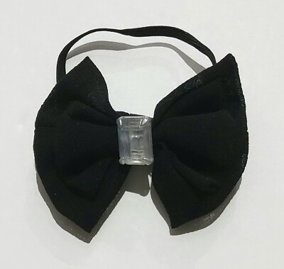 Rainbow Shadow High Shanelle Onyx Black Hair Bow with Gem