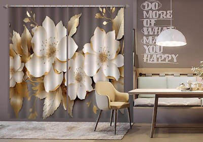 3D Dream White Flowers G8240 Photo Blockout Curtain Fabric Window Erin 2023