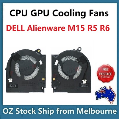 Genuine DELL CPU GPU Cooling Fan For Alienware M15 Ryzen R5 R6 P109F001 ...