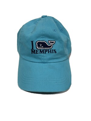 Vineyard Vines Memphis Strapback Hat Cap Teal Whale Tennessee TN