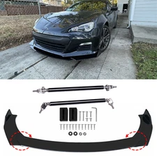 Front Bumper Lip Splitter Spoiler Body Kit + Strut Rods for Subaru BRZ premium 2