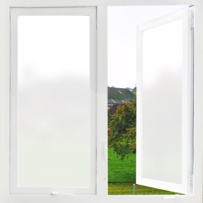 Matt blickdichte Sichtschutzfolie für Fenster statisch haftend 44 cm x 200 cm UK