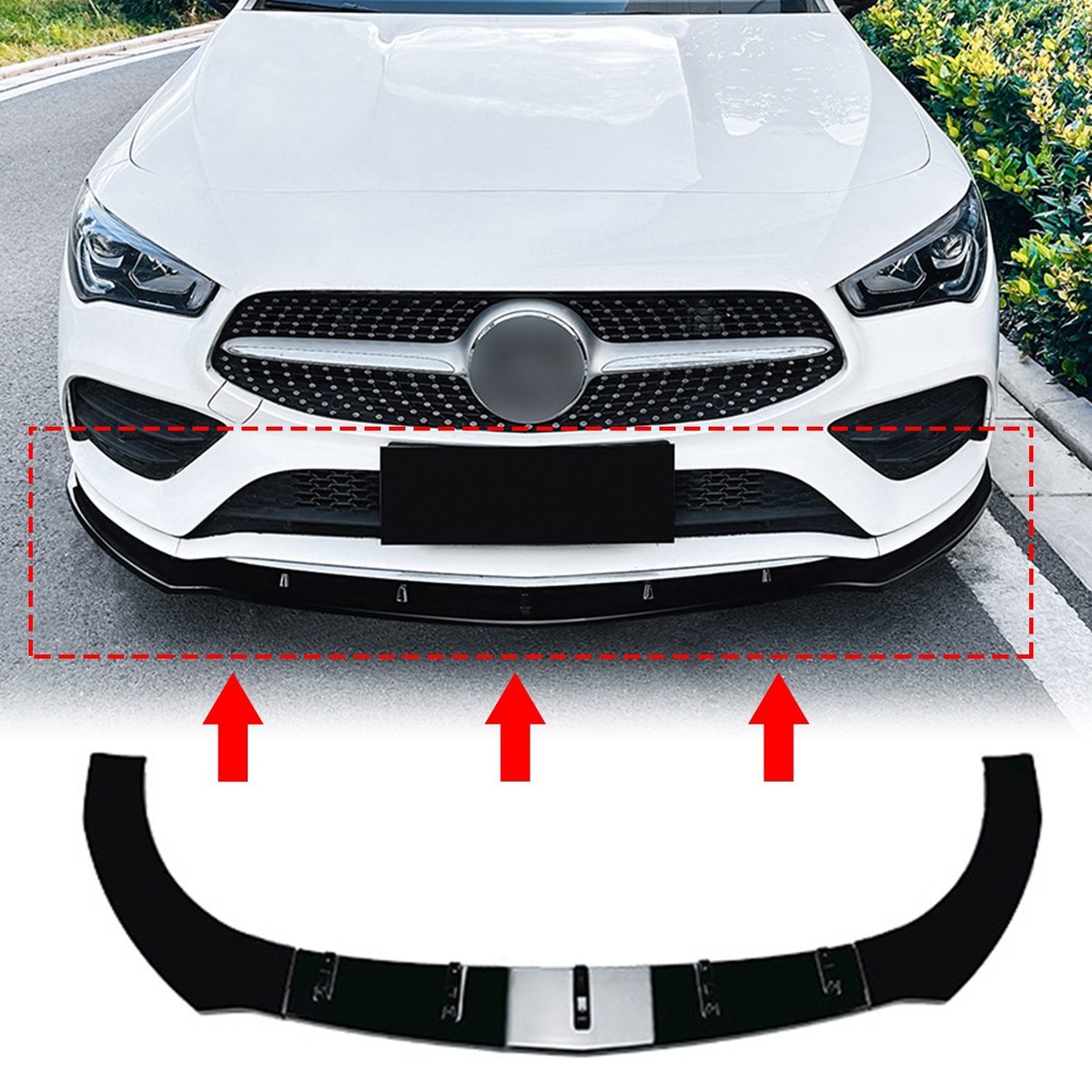 For Mercedes Benz CLA C118 X118 2020-2023 Front Bumper Splitter