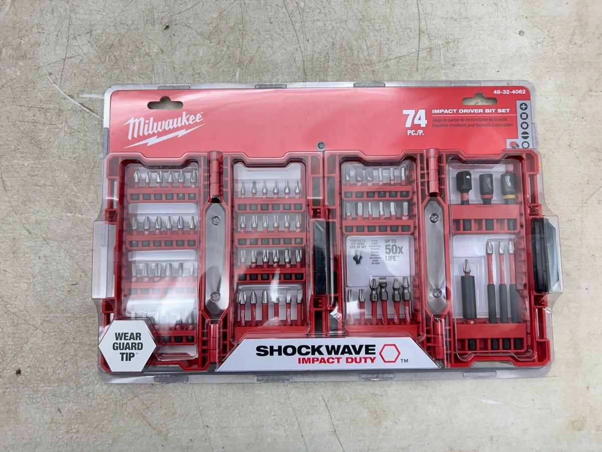 井戸川　セット商品 Milwaukee 48-32-4062 Shockwave Impact Duty Driver Bit Set - 74