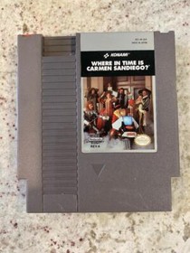 WHERE IN TIME IS CARMEN SANDIEGO NES Box and Game