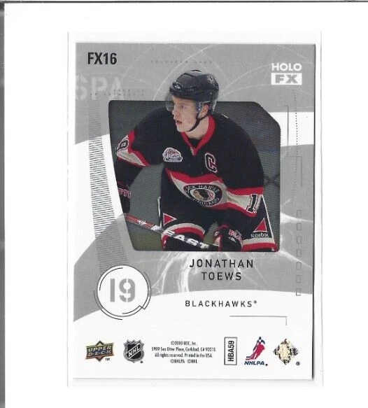 2009-10 SP Authentic Holoview FX #FX16 Jonathan Toews NMMT - Image 2 of 2